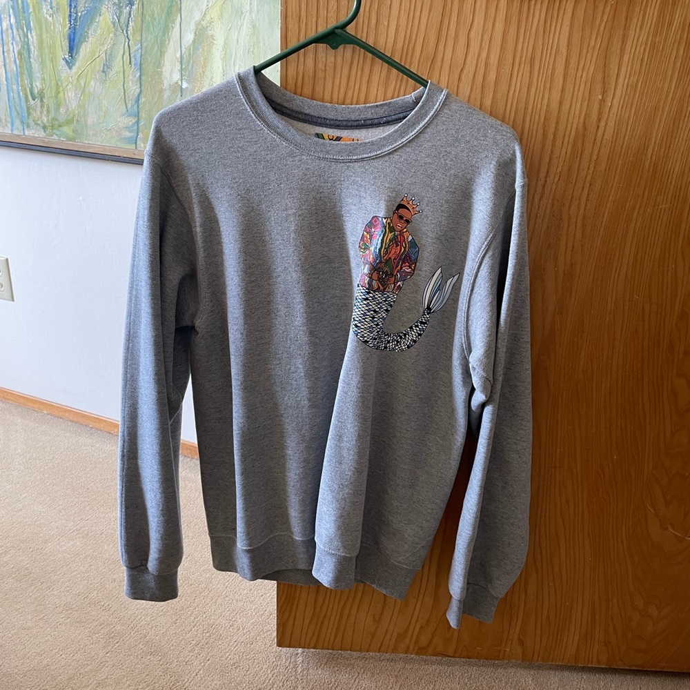 Notorious B.I.G. Mermaid Grey Crewneck